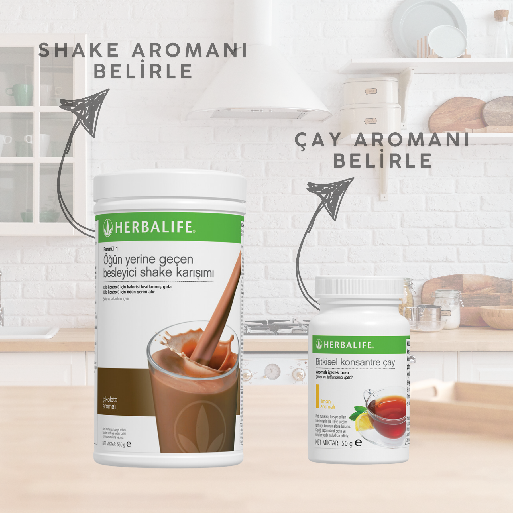 SHAKE+50 GRAM ÇAY+++ Herbalife Shake ve Çay Seti ile Güne Başlayın - Görsel 1