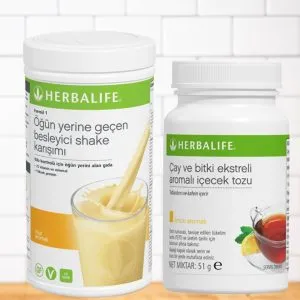 Herbalife Muzlu Shake ve Herbalife Limonlu Çay 51 Gr