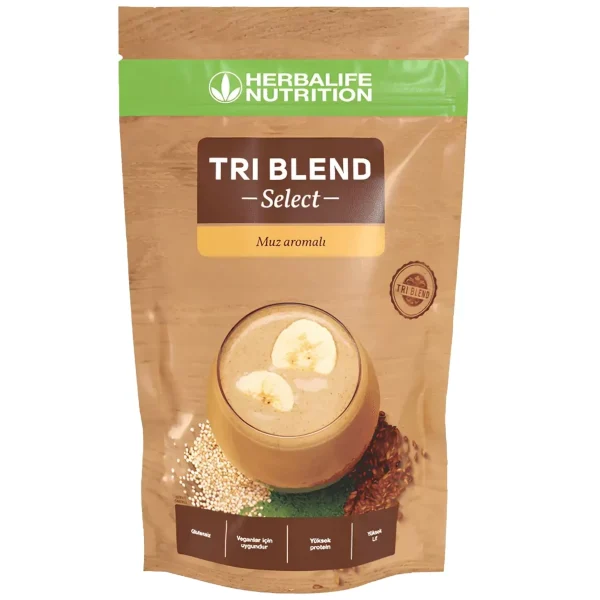 Herbalife Tri Blend Select Yüksek Proteinli Muz Aromalı 600 gr İçecek Tozu