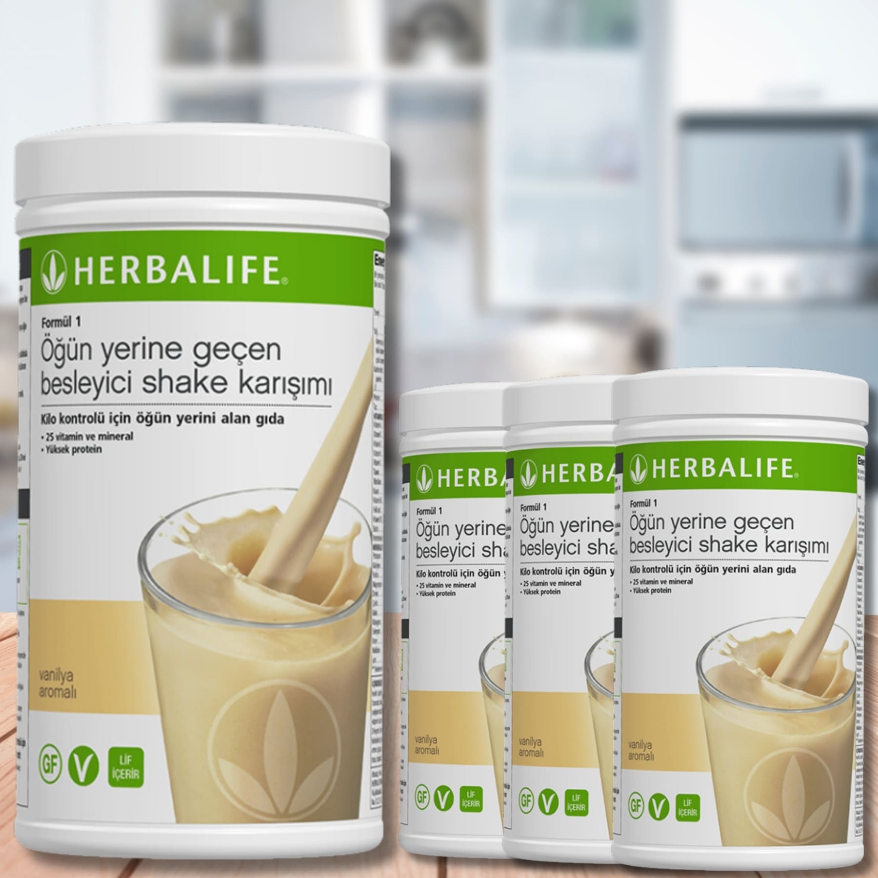 Herbalife Vanilyalı Aromalı Shake 4’lü Paket Herbalife Vanilyalı Aromalı Shake 4’lü Paket