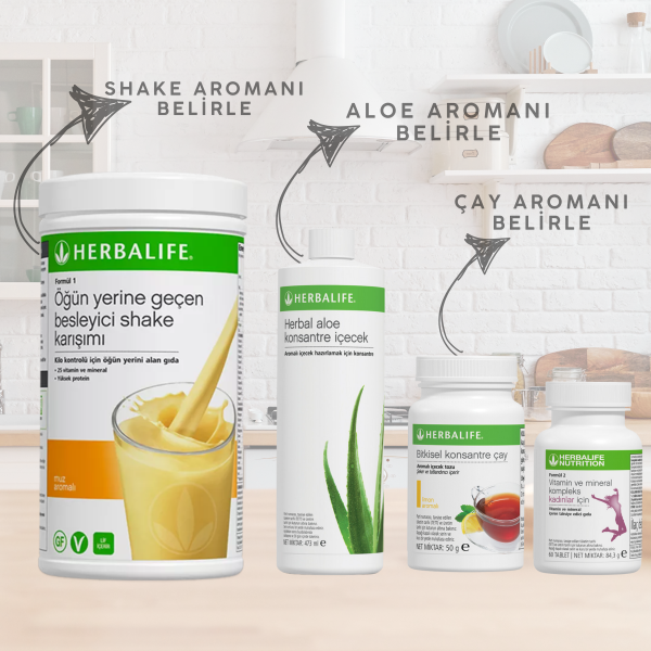 Kadınlar İçin Herbalife Aşağı Kilo Kontrol Seti Etkili ve Sağlıklı Çözüm - Görsel 1
